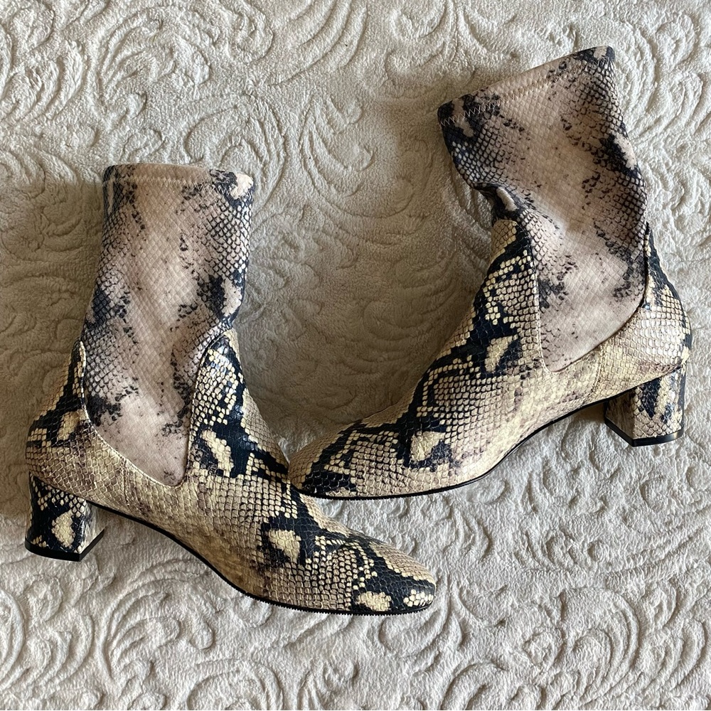 Stuart Weitzman Leather Snakeskin Boots